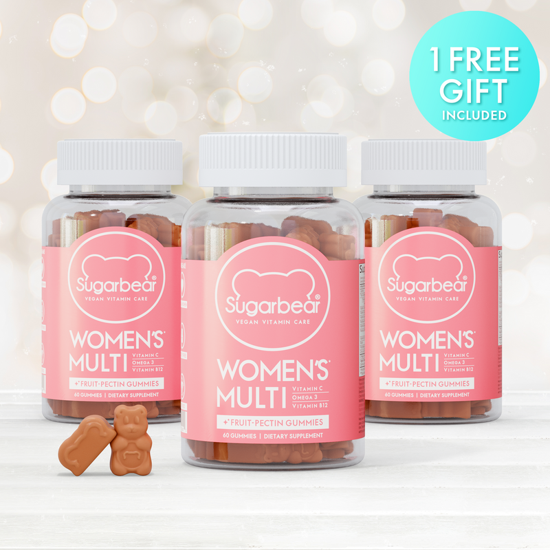 للنساء Sugarbear حزمة 3 أشهر + هدية مجانية - متعدد الفيتامينات